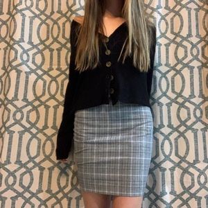 thrifted plaid skirt